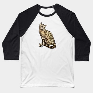 Cat - Bengal Cat - Tan Baseball T-Shirt